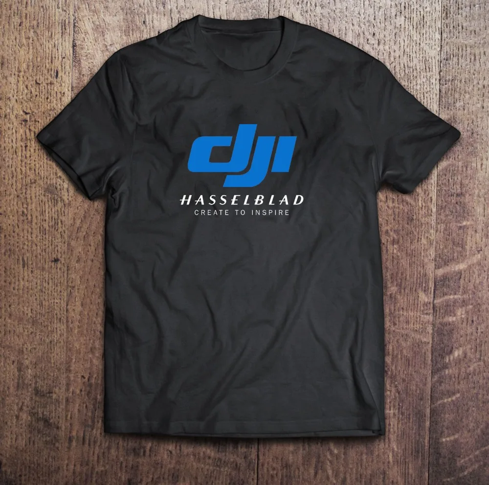 Новое поступление 2019 Мужская футболка новая черная DJI Hasselblad камера дронов