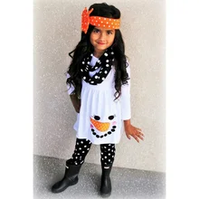 Г. От 1 до 7 лет, милая Осенняя футболка с рисунком снеговика для маленьких девочек топы, узкие штаны, комплект одежды, одежда Олаф