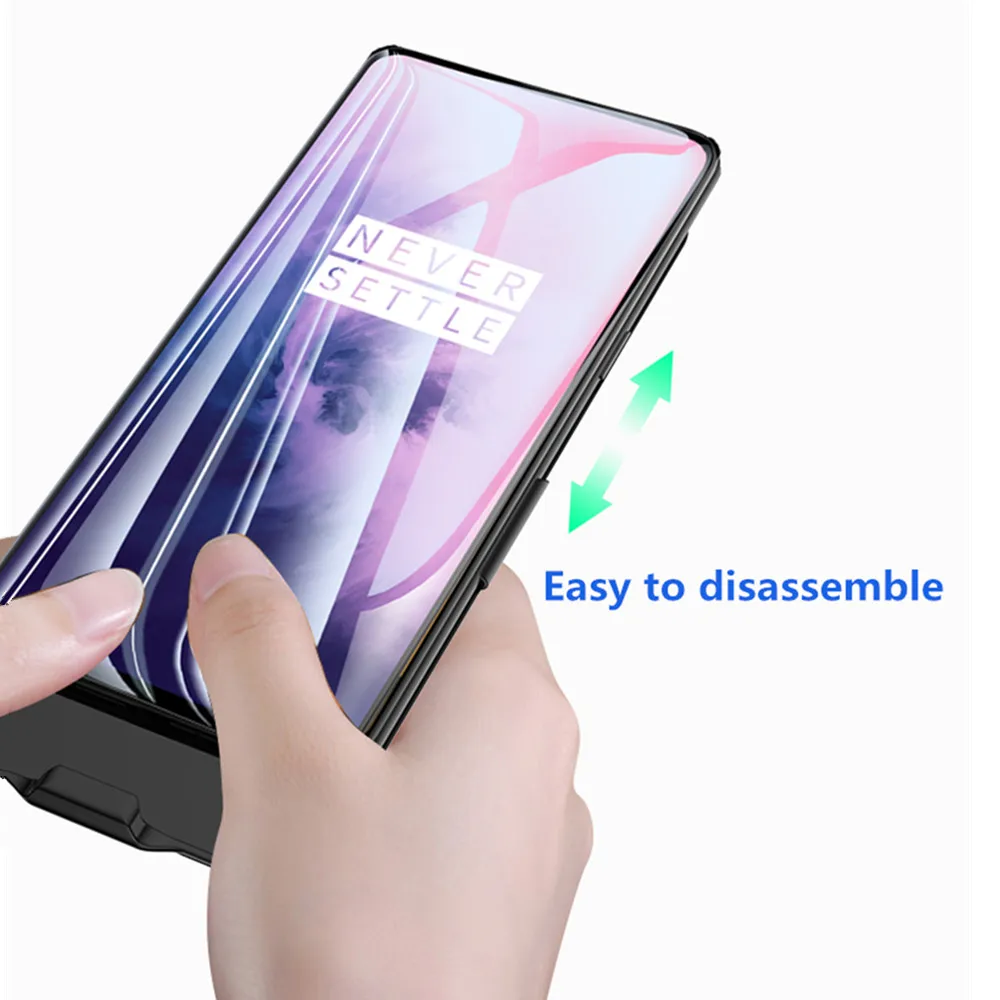 6800mAh High Quality External Power Bank Battery Pack Backup Charger Case For Oneplus 7 Pro Fast Phone Charger Battery Case