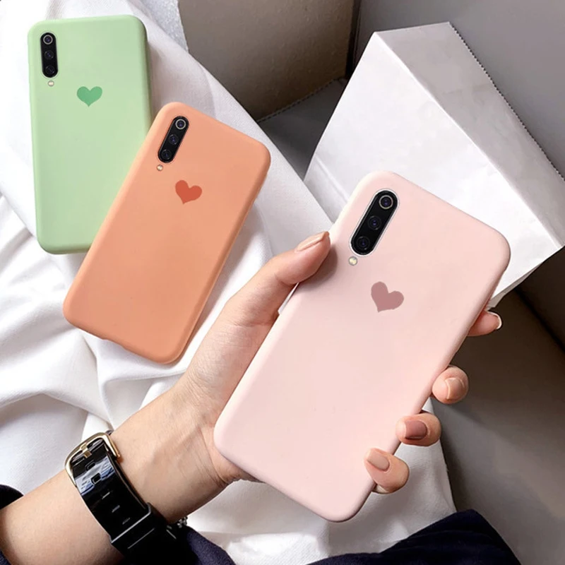 

Silicon TPU Case For Xiaomi Mi 8 9 SE Redmi Note 7 Pro Case Heart Love Print Cover Coque For Xiaomi Mi 6X 6 Redmi 7 Case Funda