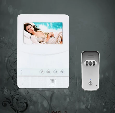 

New Luxury Door Phone 4.3 Inch TFT Monitor LCD Color Video Door Phone Intercom DoorBell 11pcs Rings IR Camera 1V1