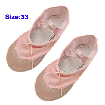 

Girls Pink Ballet Dance Dancing Soft Shoes Size 1.5