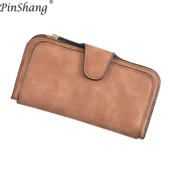 

PinShang Fashion Wallets Leisure Ladies Leather Clutch Wallet Buckle Envelope Package Purses and Wallets Women ZK40