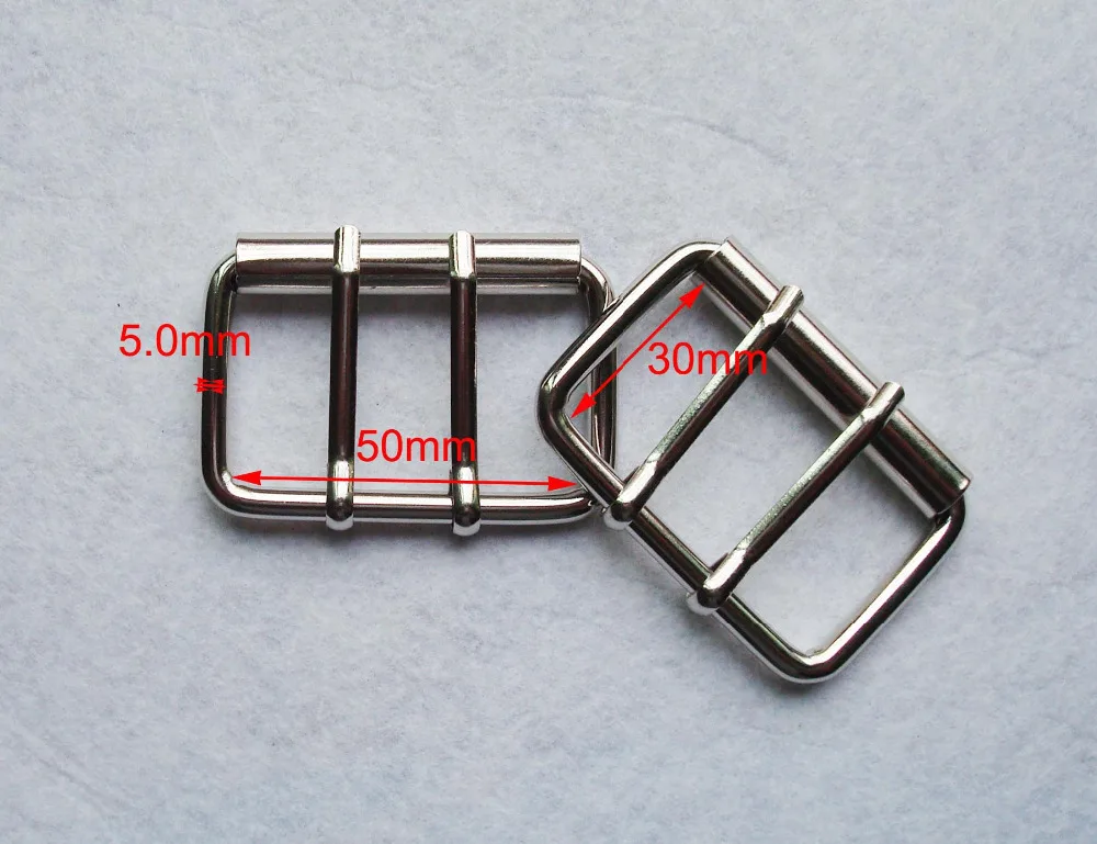 

2"(50mm)DIY Leathercraft Hardware Double Pins Belt Buckle Roller silver Plated,bag buckle,garment accessories,bag fasteners