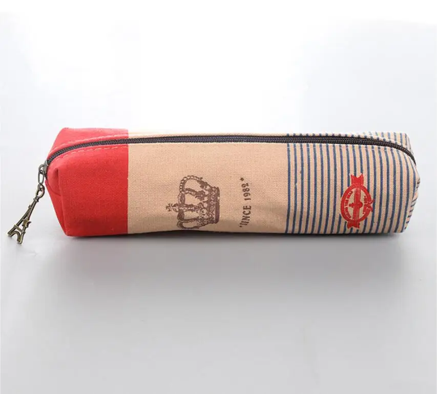 Ретро стиль пенал для карандашей студенческие подарки ручка сумка коробка канцелярские принадлежности сумка для хранения школьные офисные принадлежности Escolar Papelaria - Цвет: Crown