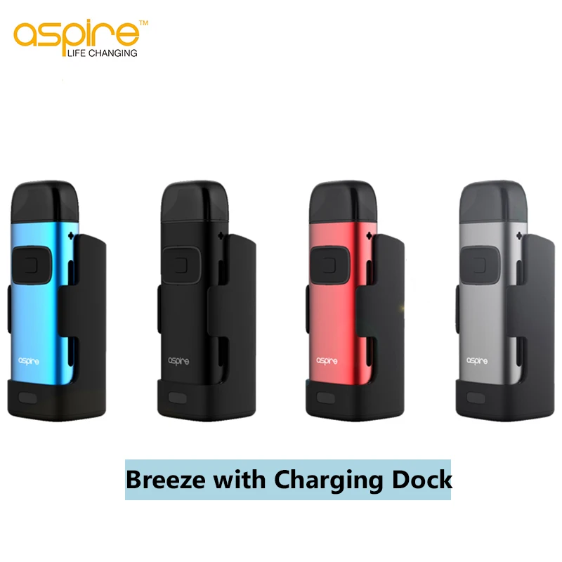 

Original Aspire Breeze Kit with Breeze Charging Dock 2ml Electronic Cigarette Vape Kit 650mAh Battery E Cigarettes Vaporizer