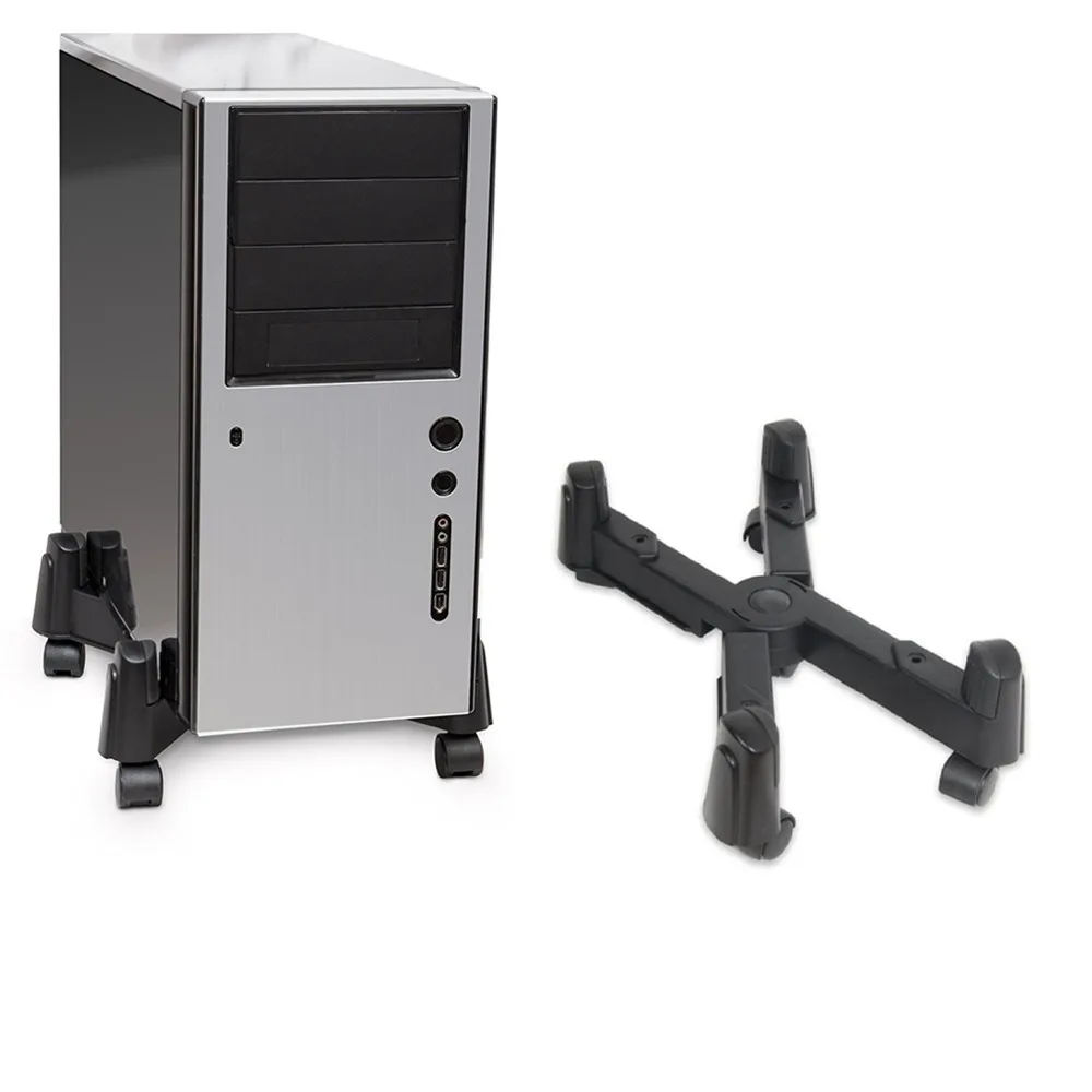 

Adjustable Width Desktops Computer Towers Holder Type X Computer Cases Cooling Stand with Wheels Moveable Hosts Tray Foldable
