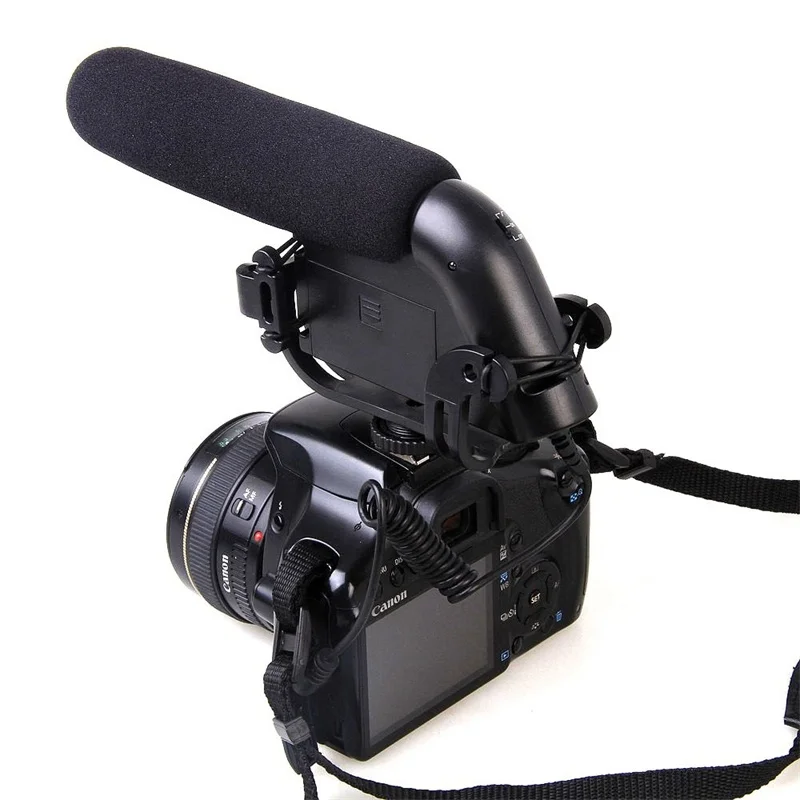 BOYA Stereo Video Shotgun Microphone with Windshield for Canon Nikon