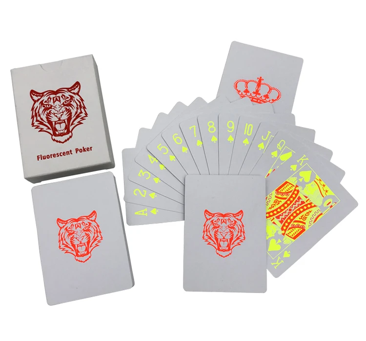 Высший сорт творчества флуоресцентный покер техасский холдем баккара ПВХ игральные карты водонепроницаемые карты для покера карточные настольные игры 2,48*3,46 дюйма