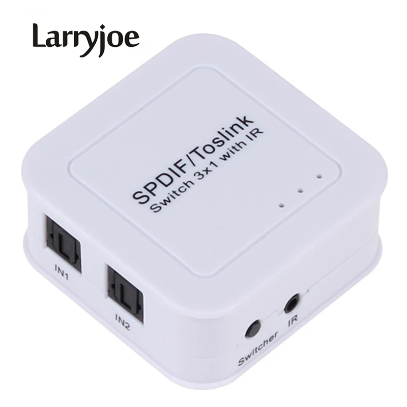 Larryjoe HD 3X1 Digital Optical Spdif Toslink Audio Splitter Switcher