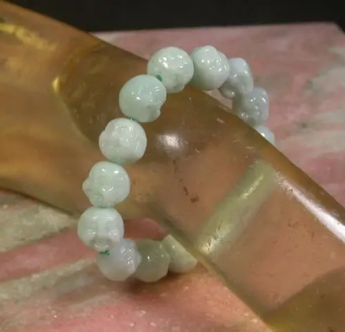 

Hot sell Noble- 002014 Certified 100% Natural A JADE Jadeite Beads (A0427) Buddha God Bracelet