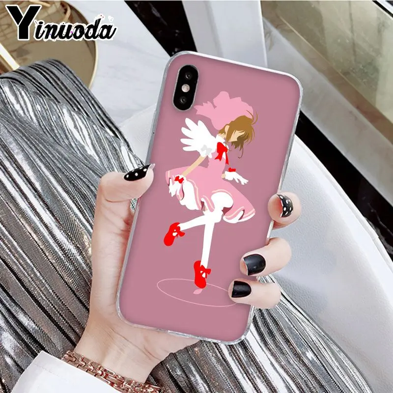 Yinuoda Cardcaptor Sakura Мягкий силиконовый прозрачный чехол для телефона Apple iPhone 8 7 6 6S Plus X XS MAX 5 5S SE XR - Цвет: A5