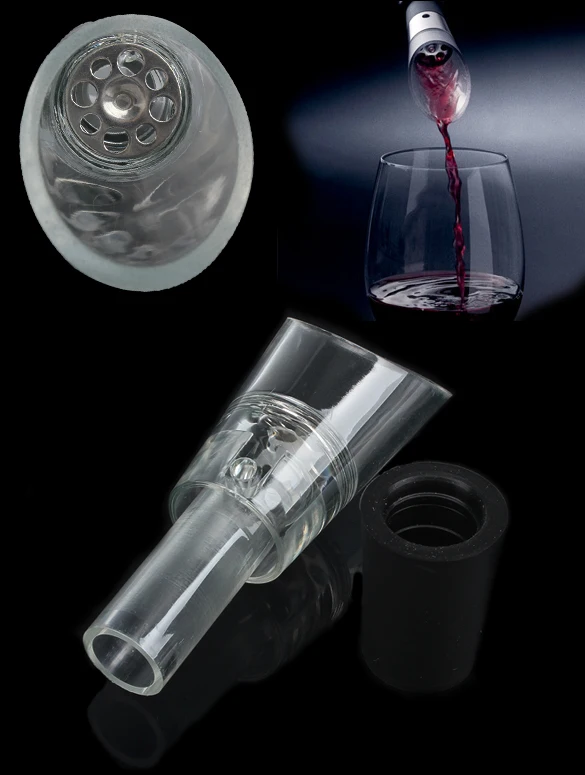1PC Acrylic Aerating Pourer Decanter Wine Aerator Spout Pourer New Portable Wine Aerator Pourer