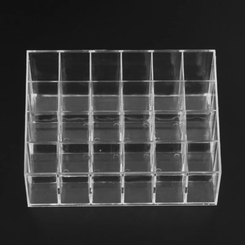 24 Grid Acrylic Makeup Organizer Storage Box Cosmetic Box Lipstick Jewelry Box Case Holder Display Stand make up organizer