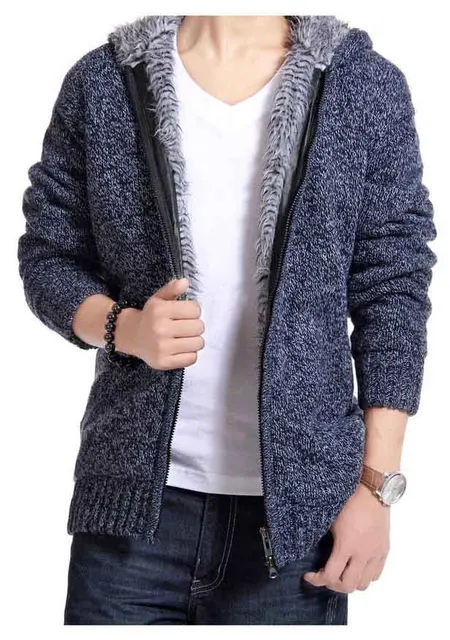 Winter Men Sweaters Solid Korean Fashion Style Sweater Warm Male ...