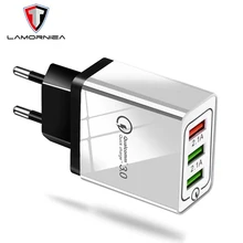 Lamorniea 18 Вт 5 В Быстрая зарядка 3,0 Быстрая зарядка для мобильных телефонов штепсельная вилка европейского стандарта настенное USB зарядное устройство адаптер для iPhone samsung Xiaomi huawei