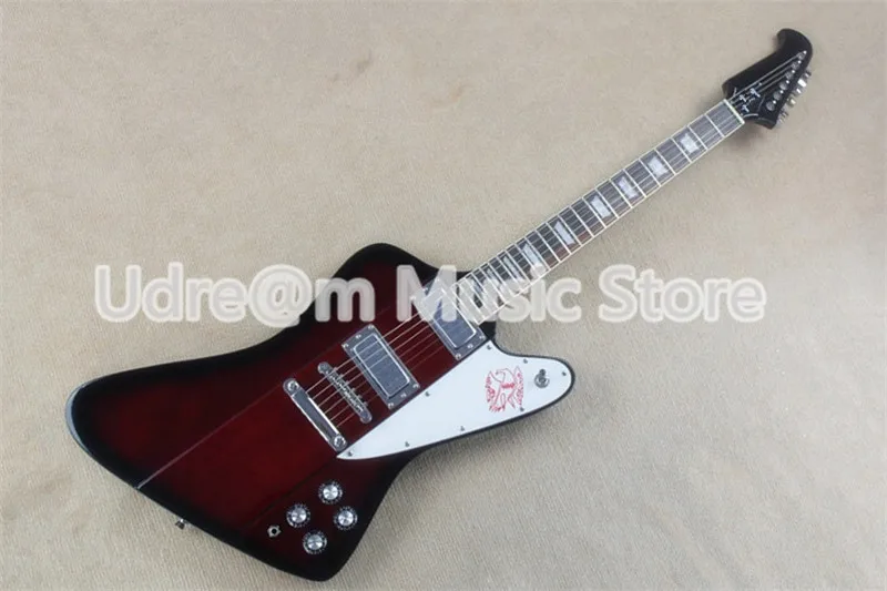 

China Custom Shop Vintage Cherry Finish Suneye Firebird Guitars Electric Solid Mahogany Guitar Body & Kit Available