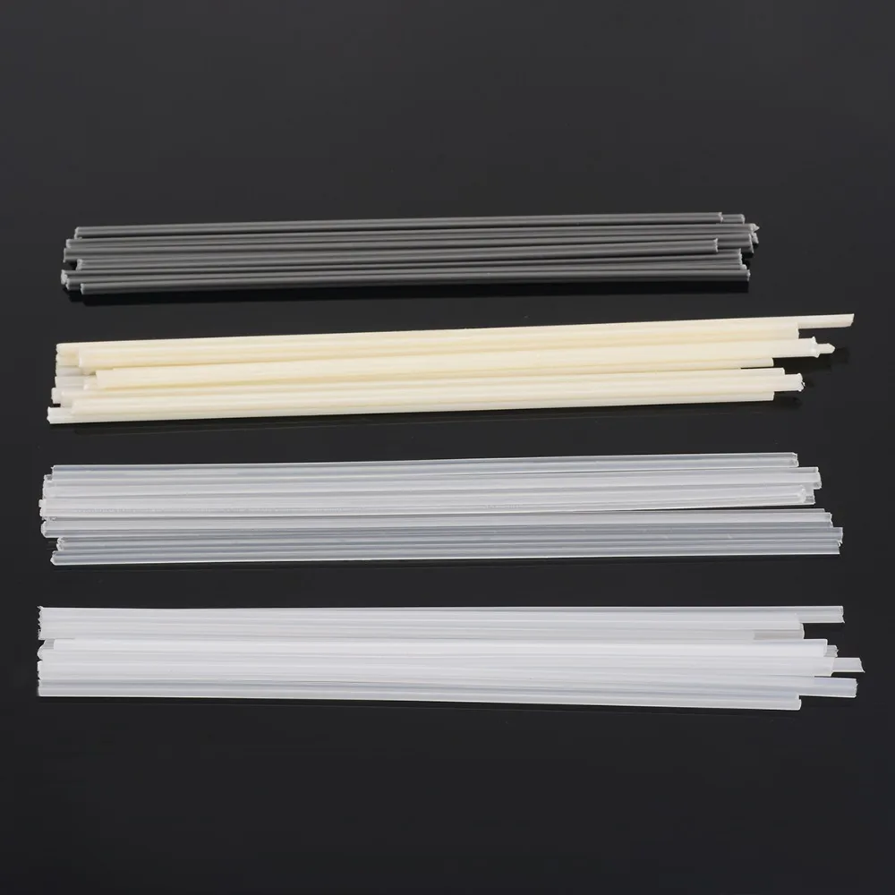 50pcs 8 Inch Yellow PE Plastic Welding Rods - 5mm Wide Strips For Car Bumper, Kayak & Plastic Welder Repairs