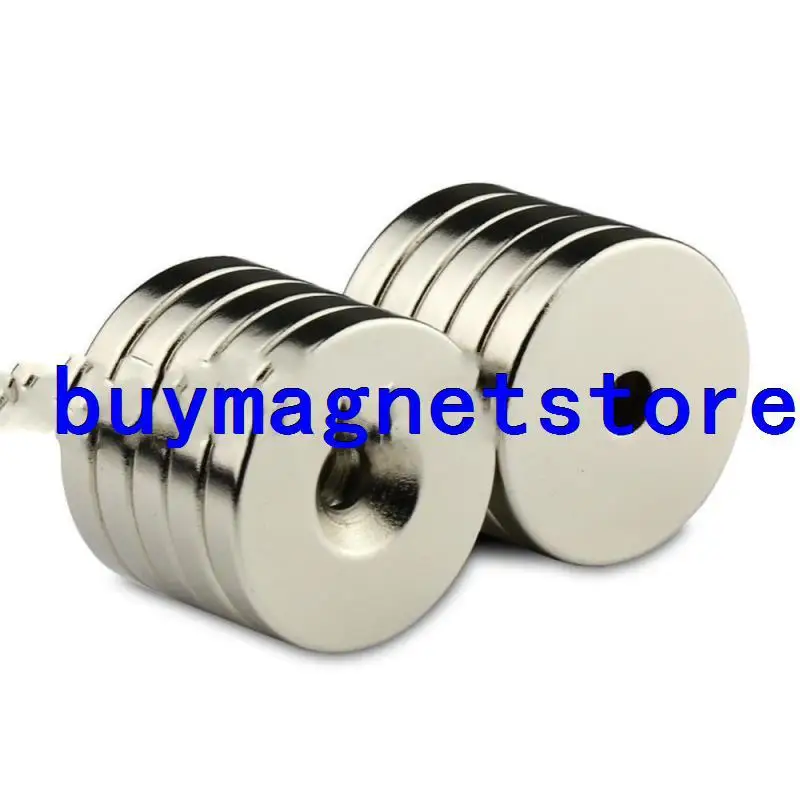 

5pcs N35 30 mm x 5 mm Ring Hole 5 mm Strong Round Rare Earth Neodymium Magnet