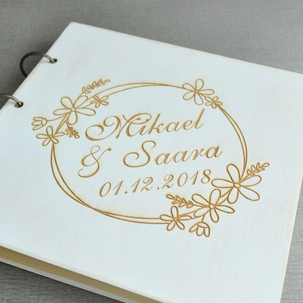

Custom Rustic Wedding Guestbook,Engraved Wedding Guestbook,Custom Wedding Gift.Wedding keepsake