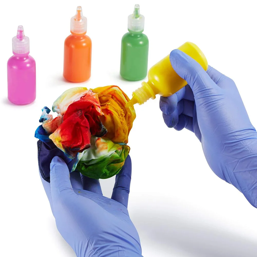 100Pcs Disposable Thick Home Cleaning Elastic Waterproof Kitchen Nitrile Gloves
