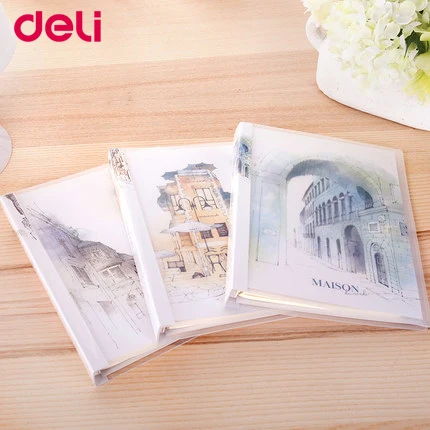 

Deli spiral creative trends A5/B5 60 sheets notebook daily memos retro town daily book