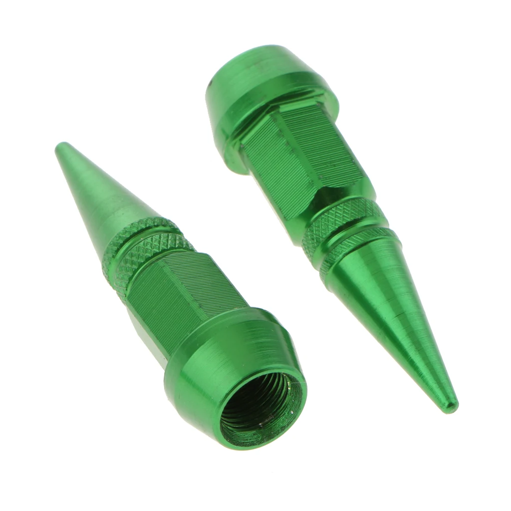 4 Pack 45MM Long Spike Style Polished Motorcycle Car Auto Bike Spike Shape Dustproof Tire Wheel Stem Valve Caps Multi Color 