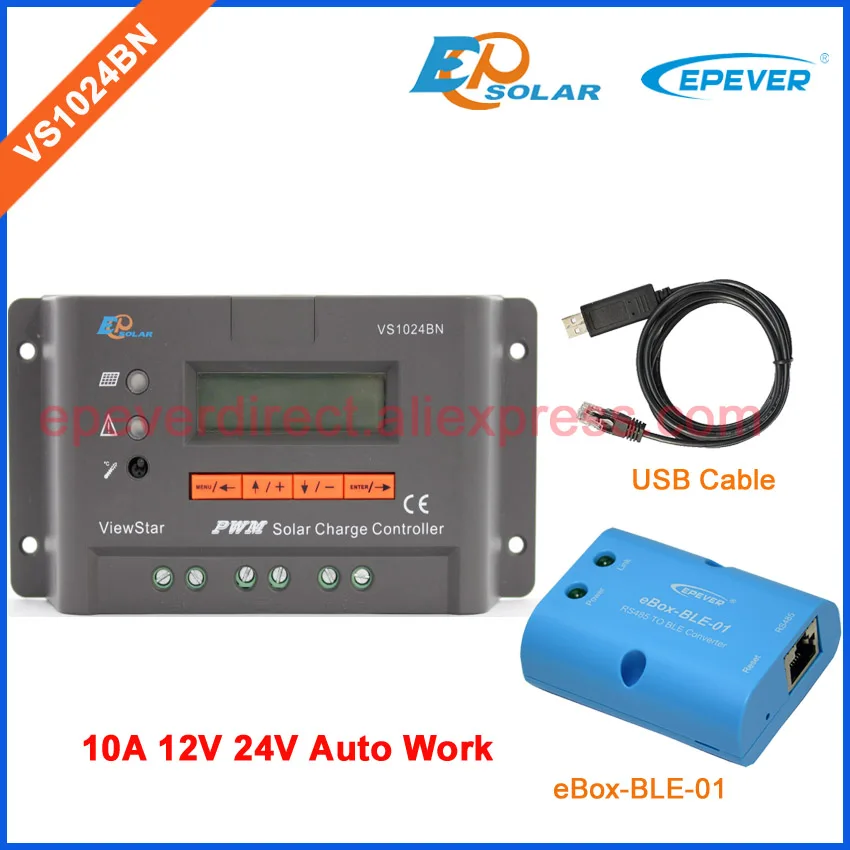 with BLE and USB 10A ШИМ 12 В зарядное устройство системы солнечных батарей VS1024BN 10amp с Wi-Fi поле Connect App использовать программное обеспечение epever - Цвет: with BLE and USB