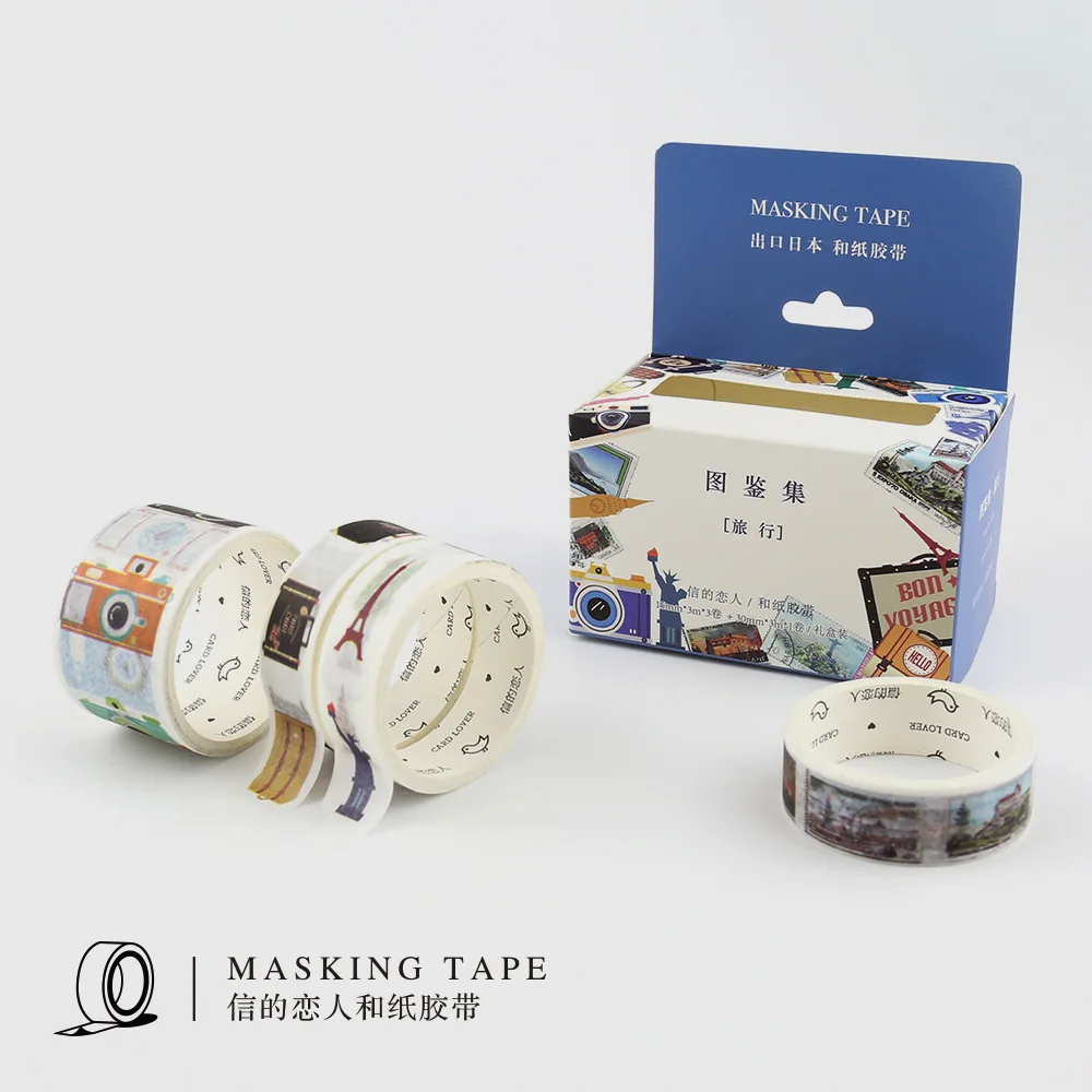 4pcs Japanese Washi Tape Ruban Adhesif Decoratifs Scotch Duct Tape