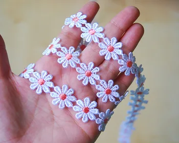 

30Yards White Embroidered Daisy Flower Lace Trim Applique Headband Craft Sewing Knitting DIY Handmade Patchwork Ribbon Sewing