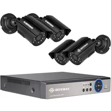 DEFEWAY HD 1080P HDMI 4ch CCTV System 4 channel DVR KIT 720P Video Recorder with 1200TVL Security Camera Home Surveillance
