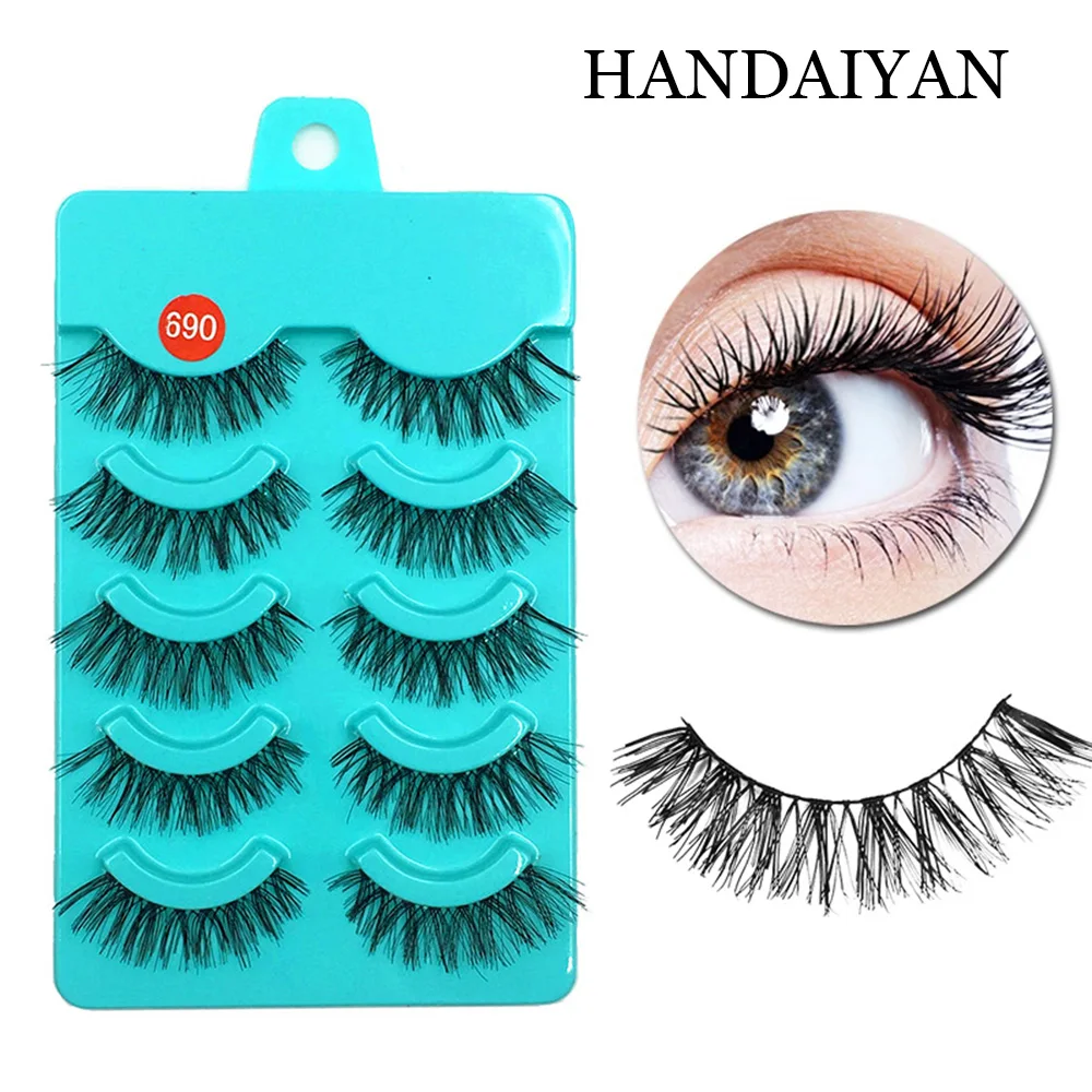 

HANDAIYAN Makeup Natural 3d Mink False Eyelashes Fake Lashes Long Beauty Tools Lashes Eyelash Extension 10pcs Mink Eyelashes
