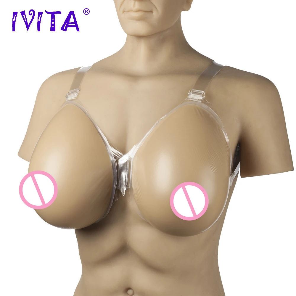 

IVITA 4600g Fake Boobs Silicone Breast Forms False Breast For Drag Queen Shemale Mastectomy Transgender Hot Enhancer Breasts