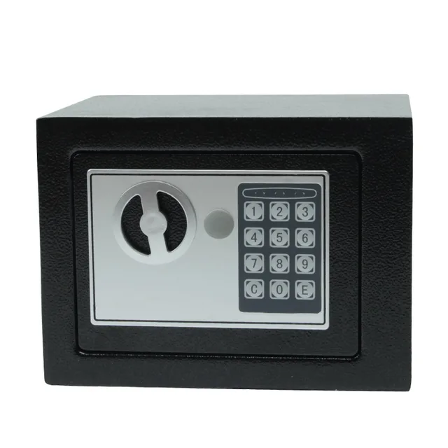 $38.39 Digital Safe Box Small Household Mini Steel Safes Money Bank Safety Security Box Keep Cash Jewelry Or Document Securely With Key