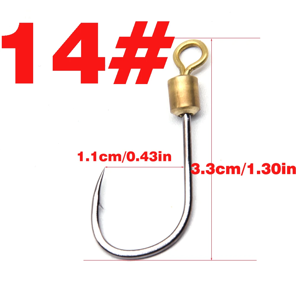 Новые рыболовные крючки 10 шт./лот из высокоуглеродистой стали поворотное кольцо рыболовные крючки 4#6#8#10#12#13#14#15#16# крючки для Червяков