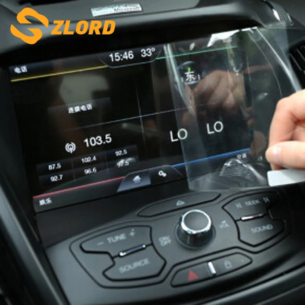 Центральная консоль ЖК-экран Защитная пленка навигация с сенсорным экраном пленка для 2013 Ford Kuga Escape аксессуары