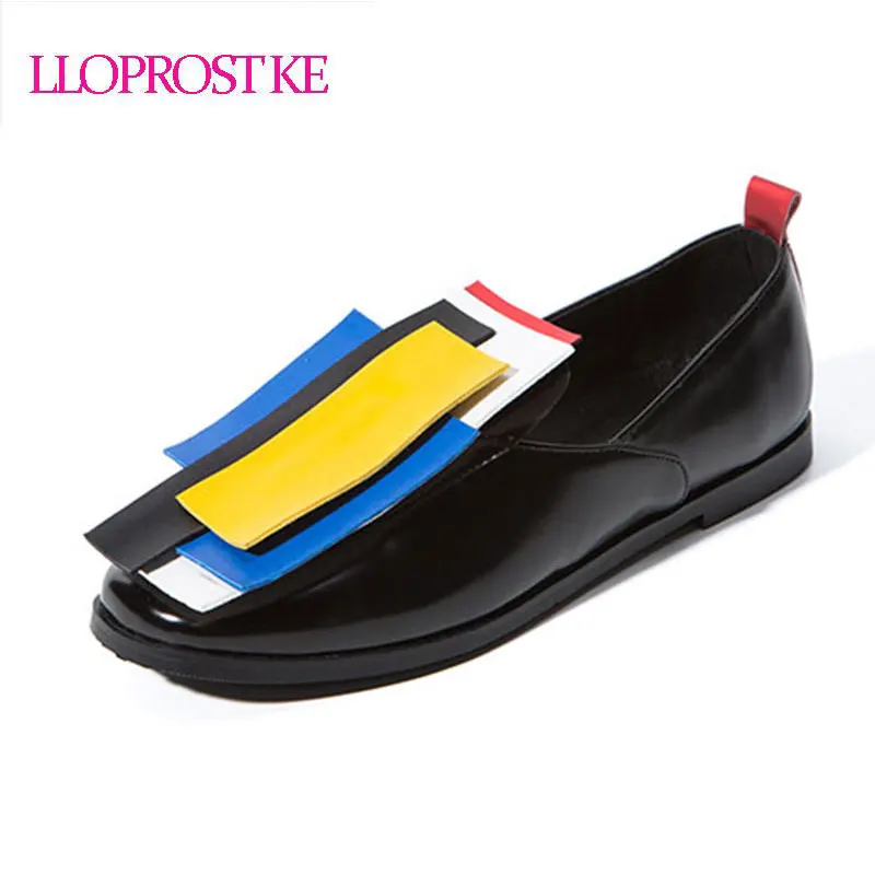 LLOPROST KE Women Oxfords Brogue Flats Shoes Patent Leather Slip-on Square Toe Flats Casual Mixed colors Shoes Women dxj2109 LLOPROST KE Women Oxfords Brogue Flats Shoes Patent Leather Slip-on Square Toe Flats Casual Mixed colors Shoes Women dxj2109