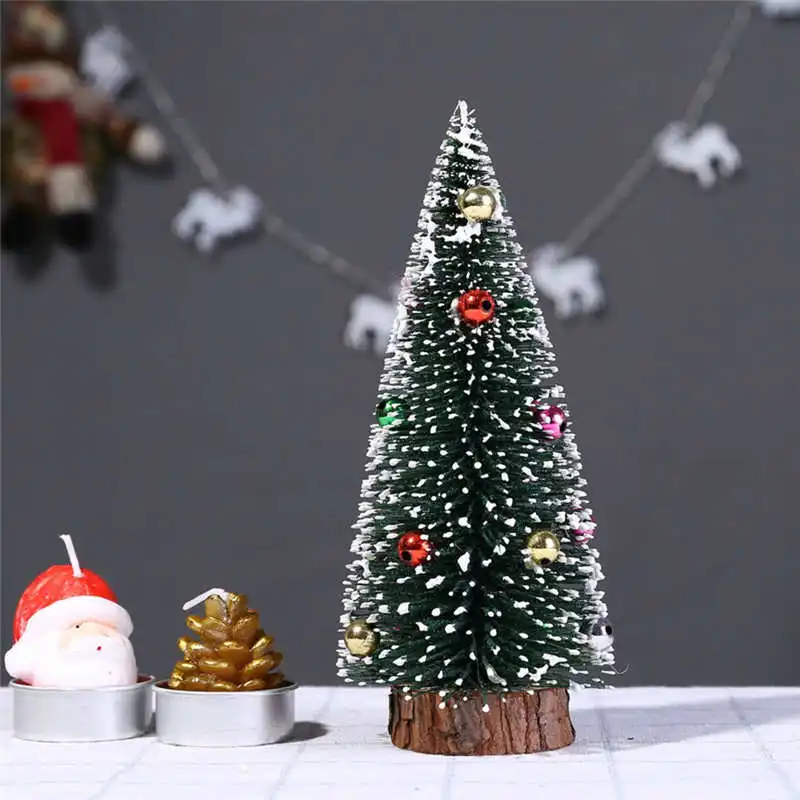 30 см/25 см/20 см/15 см Рождественская елка мини сосна с деревянной основой DIY Поделки