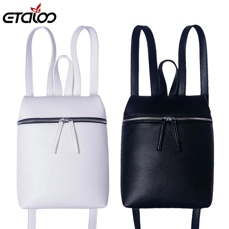 Модный кожаный рюкзак сумка через плечо Корейский однотонный рюкзак женский рюкзак