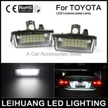 2x Car License Plate Luz led Apto Para Toyota Crown 03 ~ 09 número LED placa do painel Lâmpada Canbus 12 v