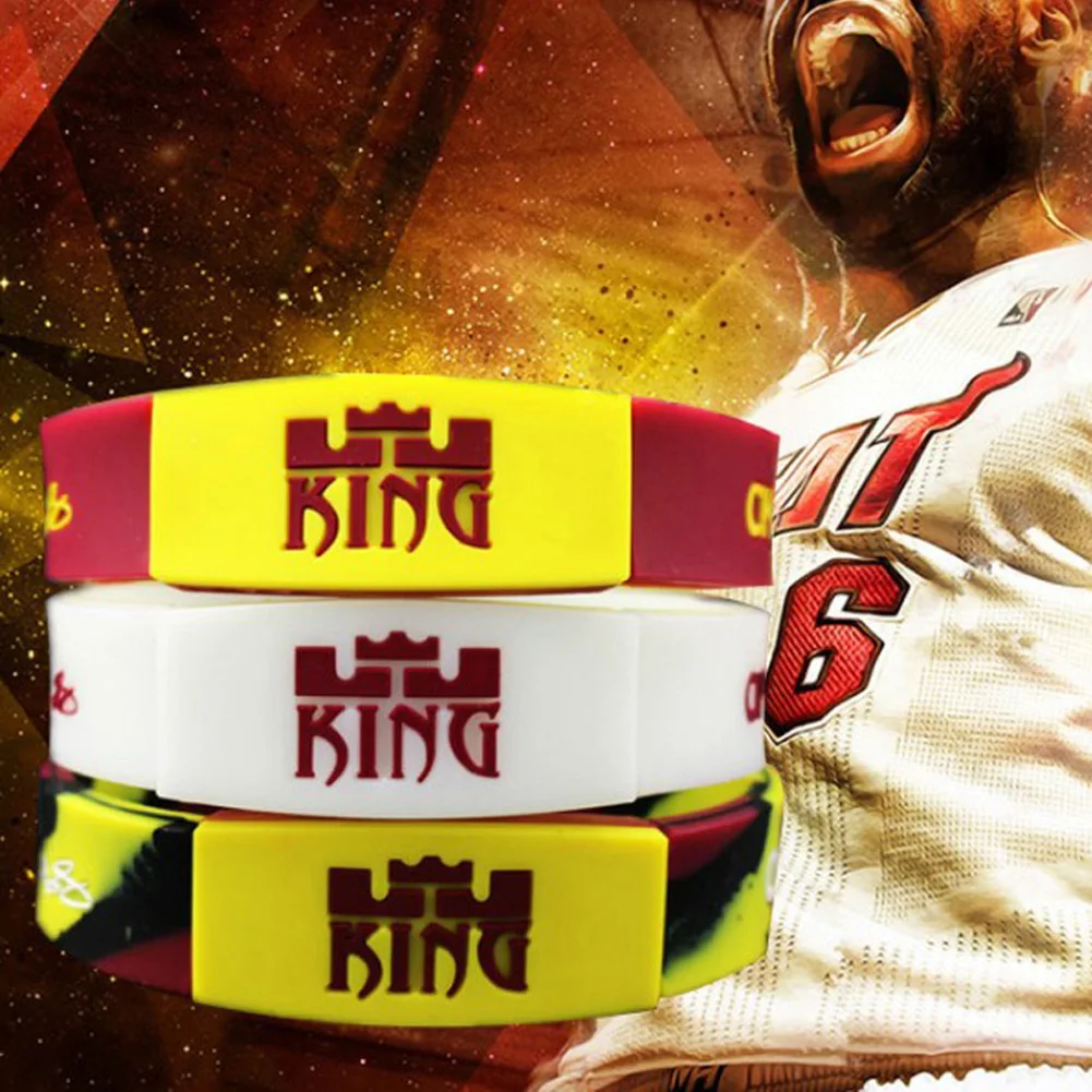Glow in the dark silicone bangle silicone sport wristband Basketball