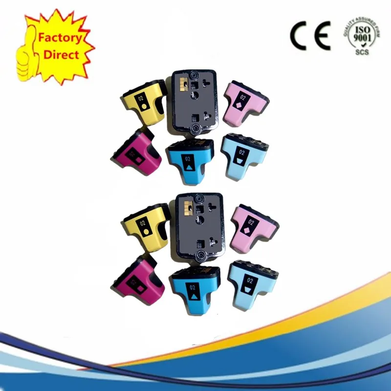 Чернильные картриджи Замена для HP02 HP02XL 02XL PhotoSmart C6250 C6270 C6275 C6280 C6283 C6285 C6286 C6288 C7100 для струйной печати - Цвет: 2SET 12PCS