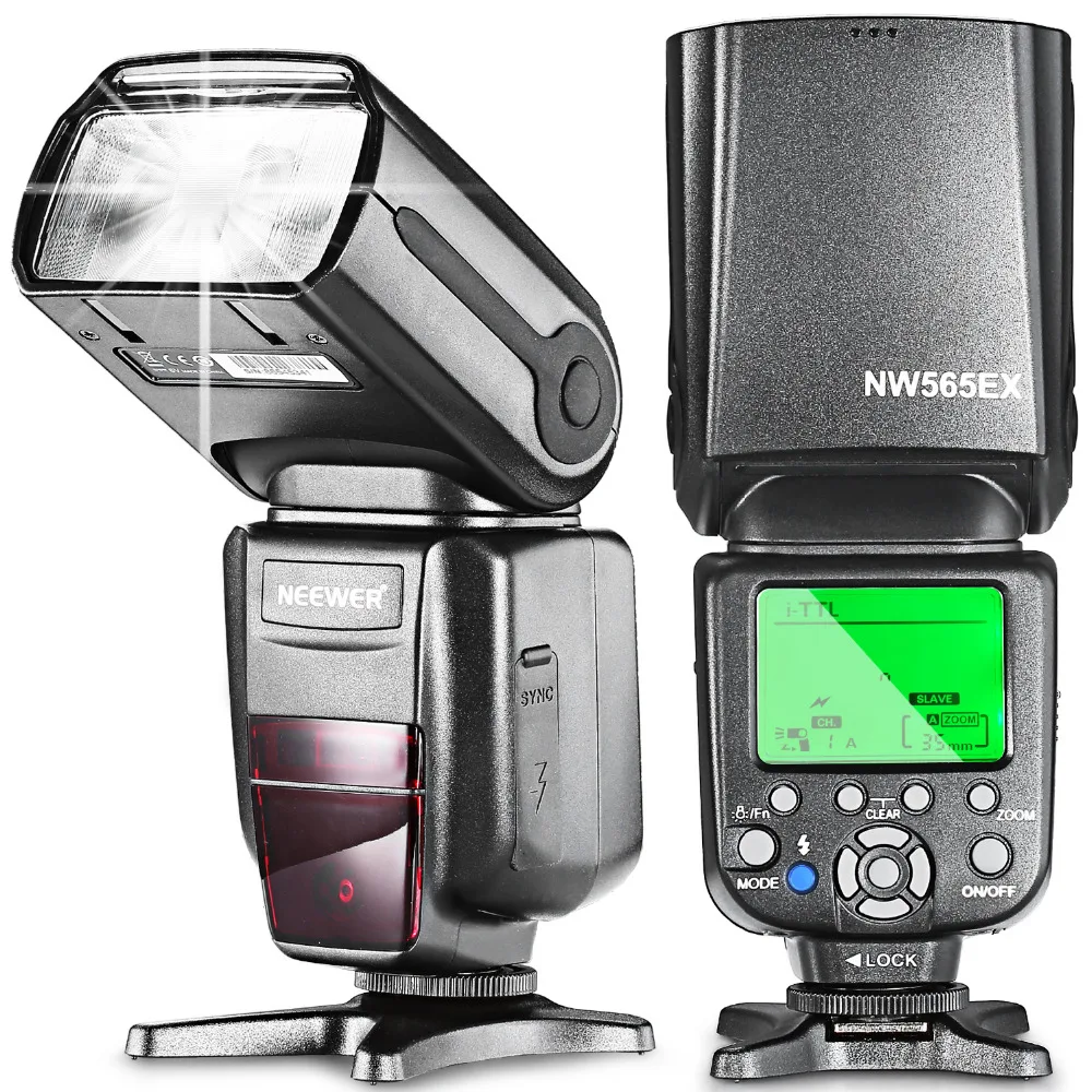 Комплект ведомой вспышки Neewer NW565EX I TTL для камеры Nikon DSLR включает: вспышку +