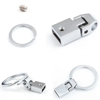 

200Pcs 8MM / 10MM Metal Keychain Clasps & Hooks With Ring Rhinestone Decorative DIY Connector Accessories DHL Free Shipping