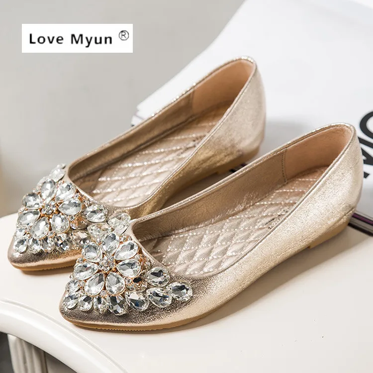 Spring Autumn Fashion Women Shoes Pointed Toe Slip On Flat Shoes Woman Comfortable Single Casual Flats