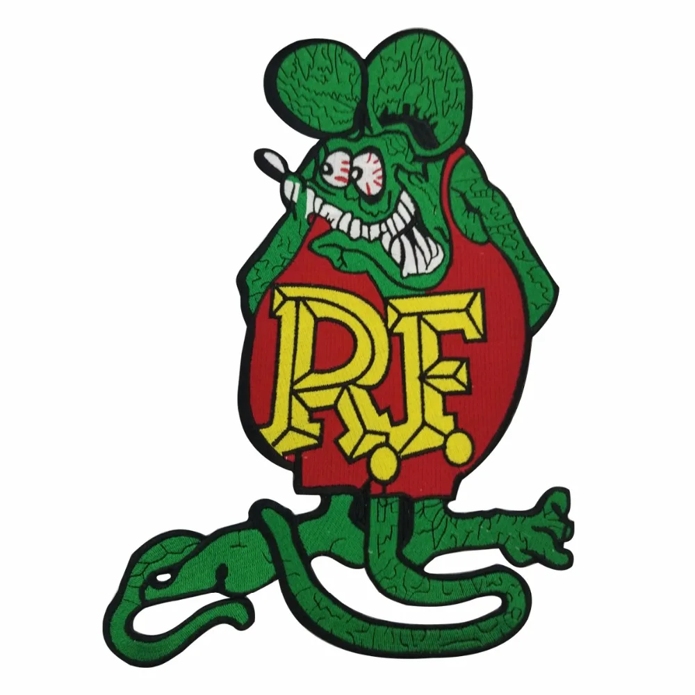 RF MOUSE PATCH motorcycle biker patches custom embroidery iron-on cool jacket biker mini DIY patch (1)