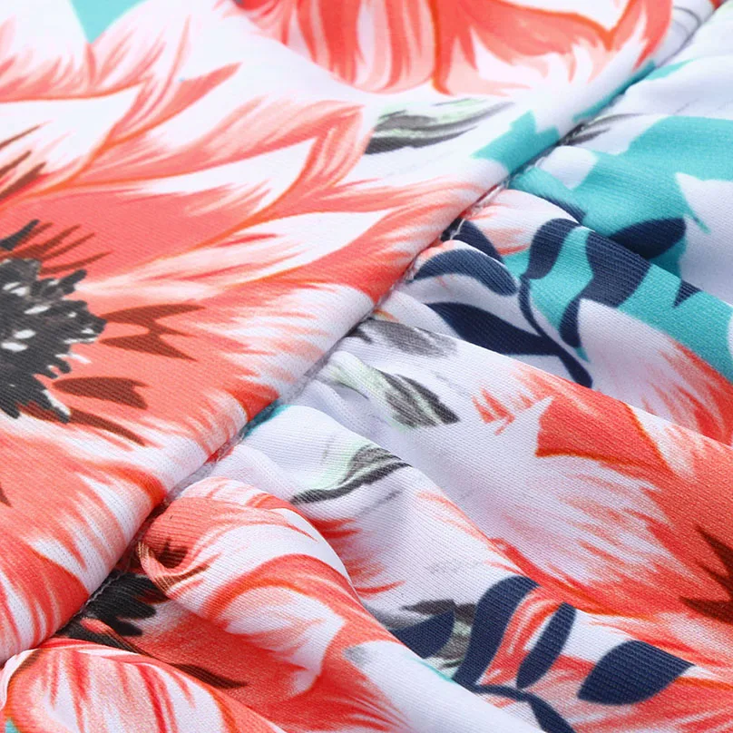 Женский купальник для беременных летний плюс размер цельный цветочный принт