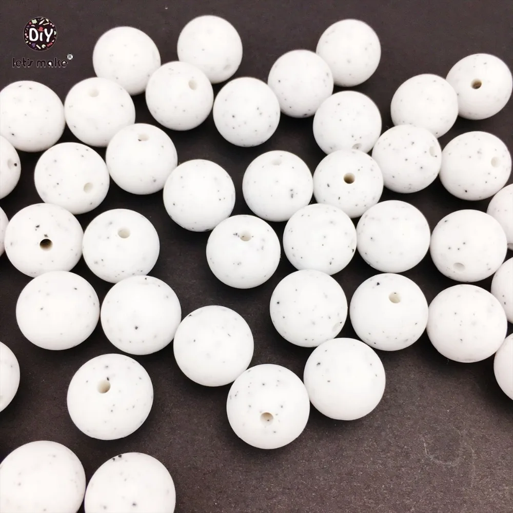 Buy Let's Make Baby Silicone Bead Granite 100pc Round