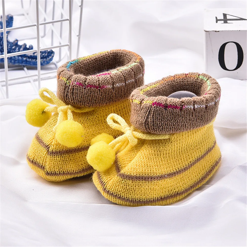 

winter Baby Girls Shoes First Walk Newborn Baby Boy Girl Multicolor Cartoon Toddler Knit Shoes Warm Soft Shoes Bootie #Qb82