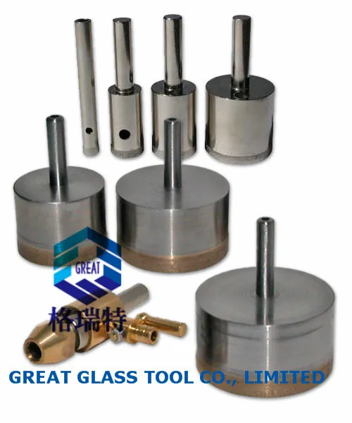 High Quality Glass glass tools, Diamond glass drill bit, straight shank